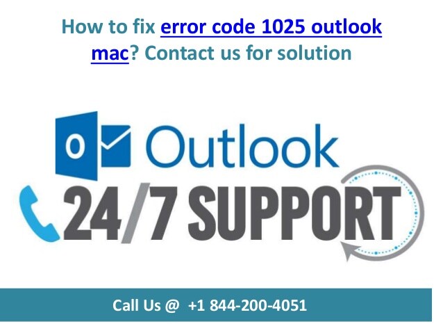 outlook for mac error 1025